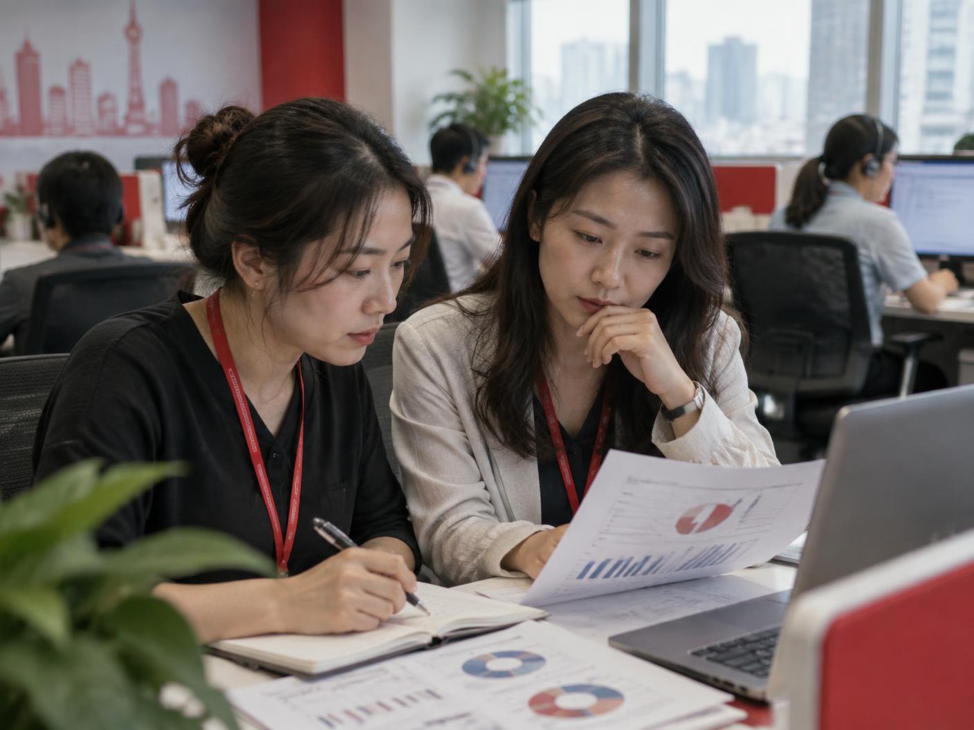 Guangzhou customer service team demonstrating an English greeting